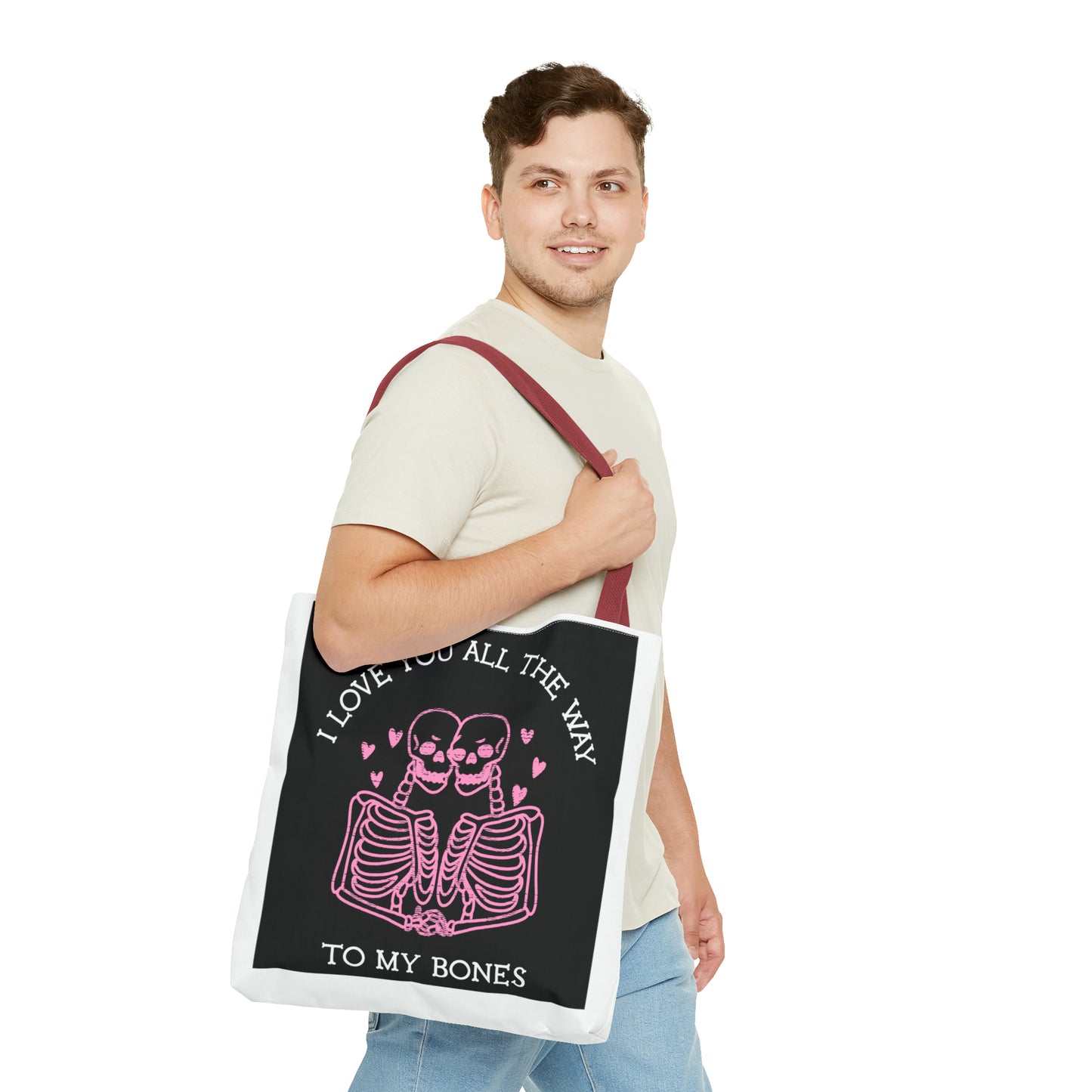 Valentine Skeleton Love Tote Bag (AOP) - Babaccam