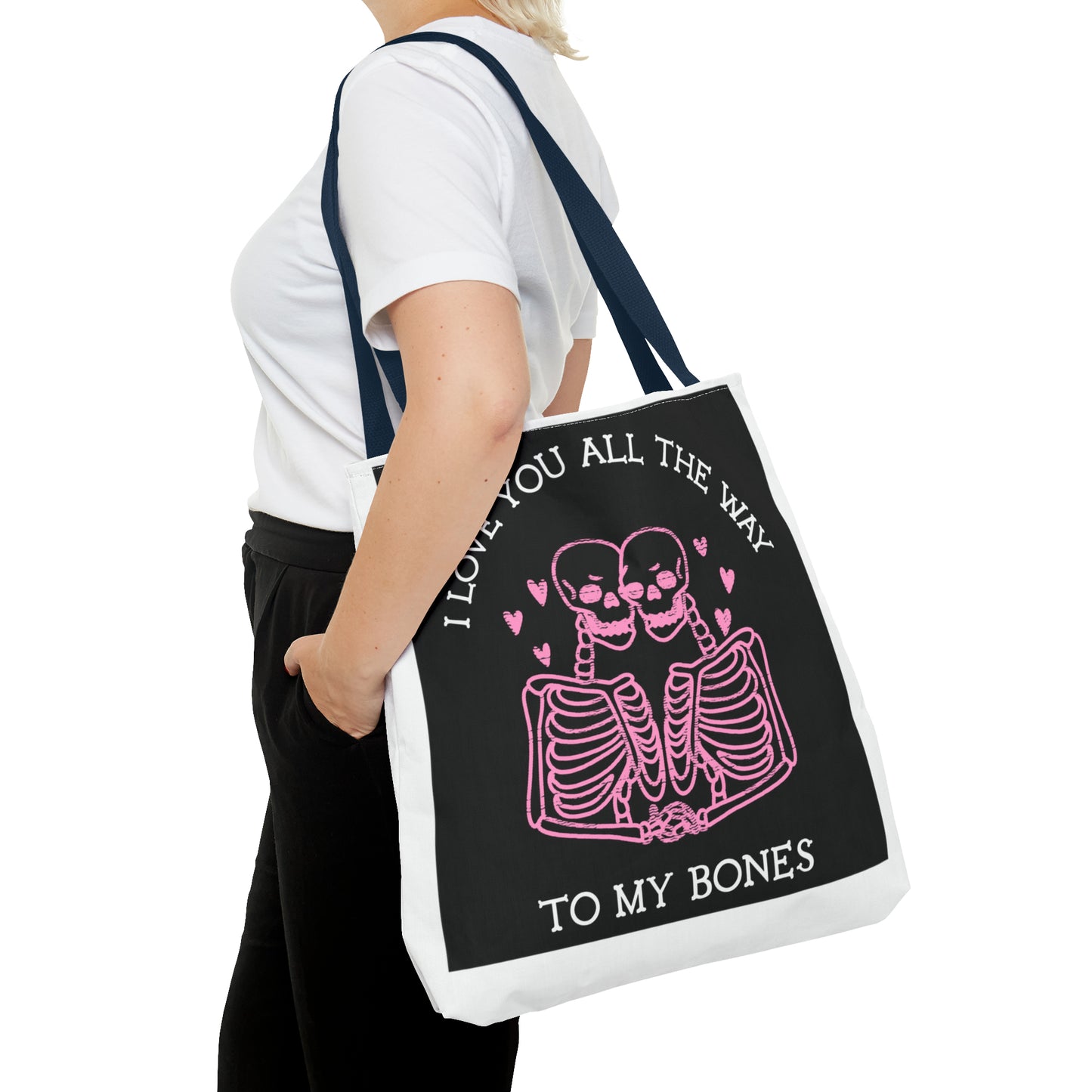 Valentine Skeleton Love Tote Bag (AOP) - Babaccam