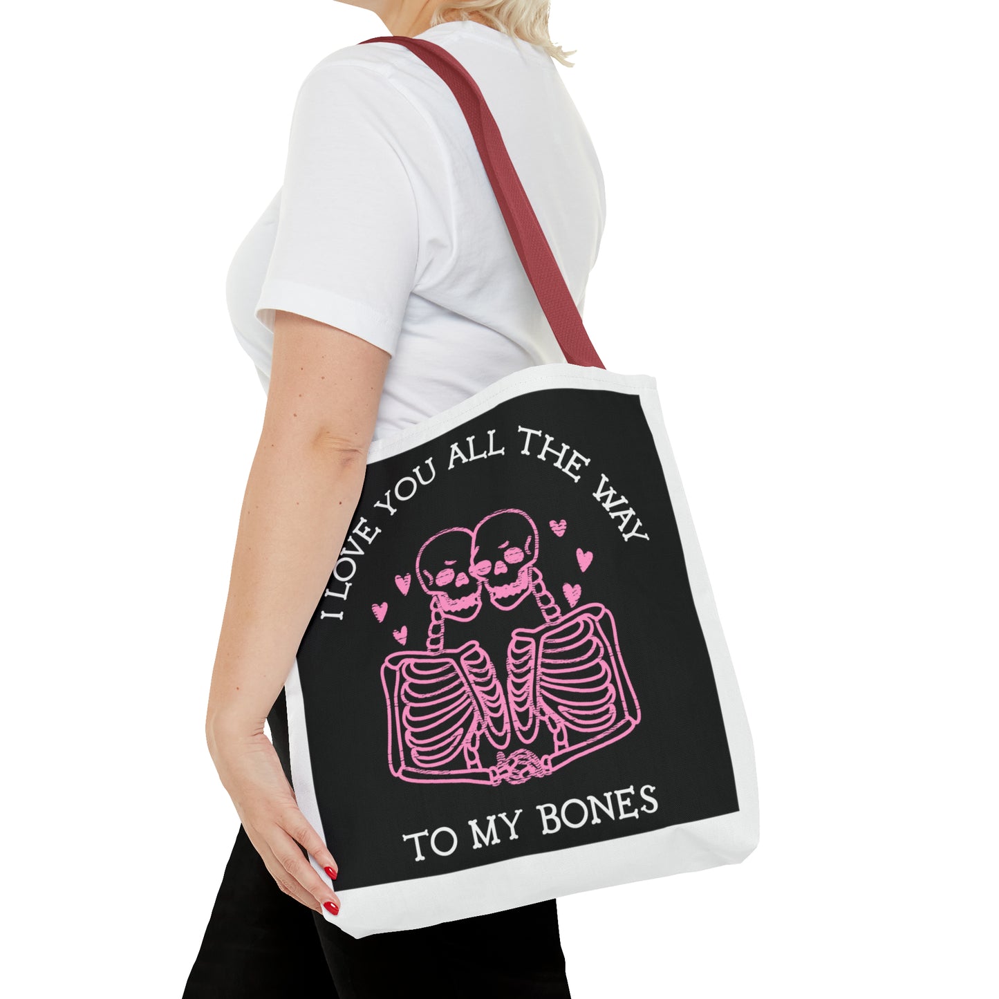Valentine Skeleton Love Tote Bag (AOP) - Babaccam