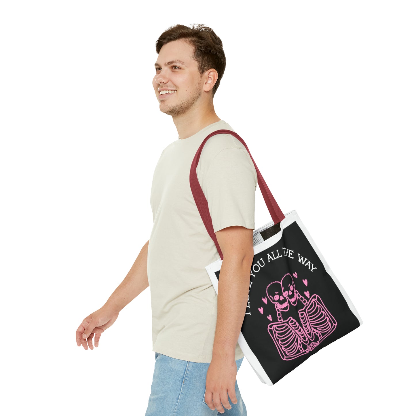 Valentine Skeleton Love Tote Bag (AOP) - Babaccam