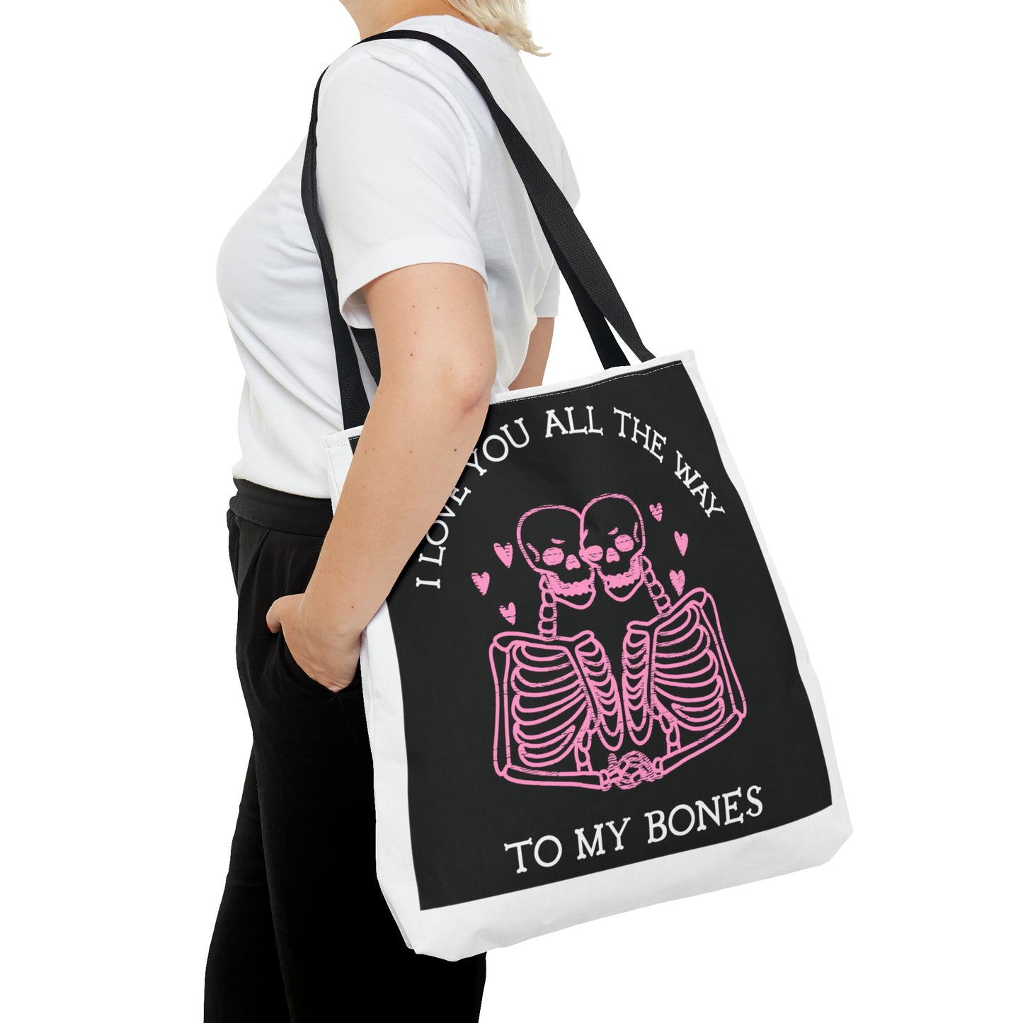 Valentine Skeleton Love Tote Bag (AOP) - Babaccam