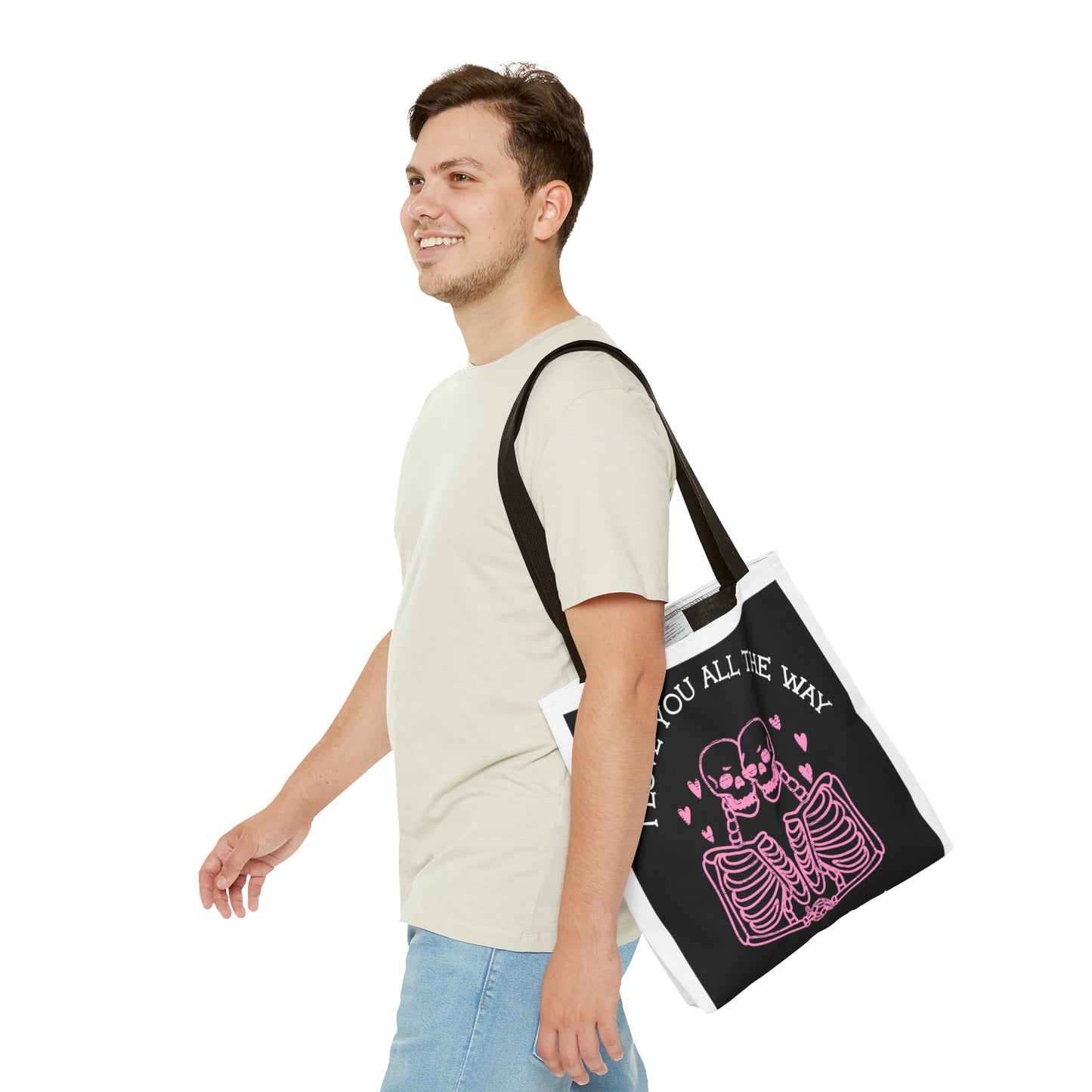 Valentine Skeleton Love Tote Bag (AOP) - Babaccam