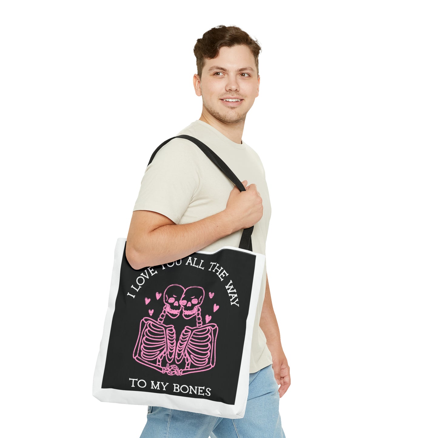 Valentine Skeleton Love Tote Bag (AOP) - Babaccam
