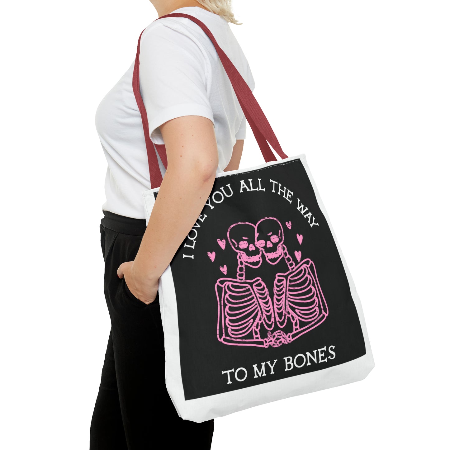 Valentine Skeleton Love Tote Bag (AOP) - Babaccam