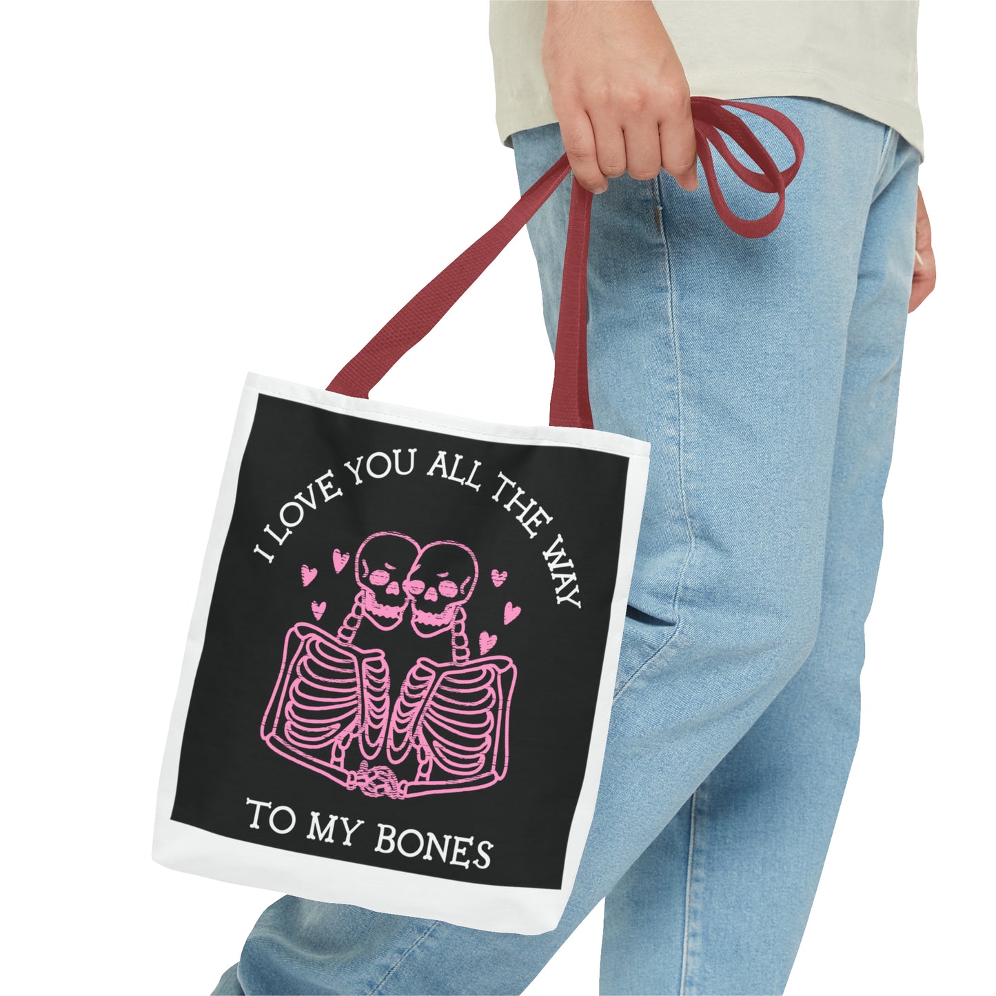 Valentine Skeleton Love Tote Bag (AOP) - Babaccam