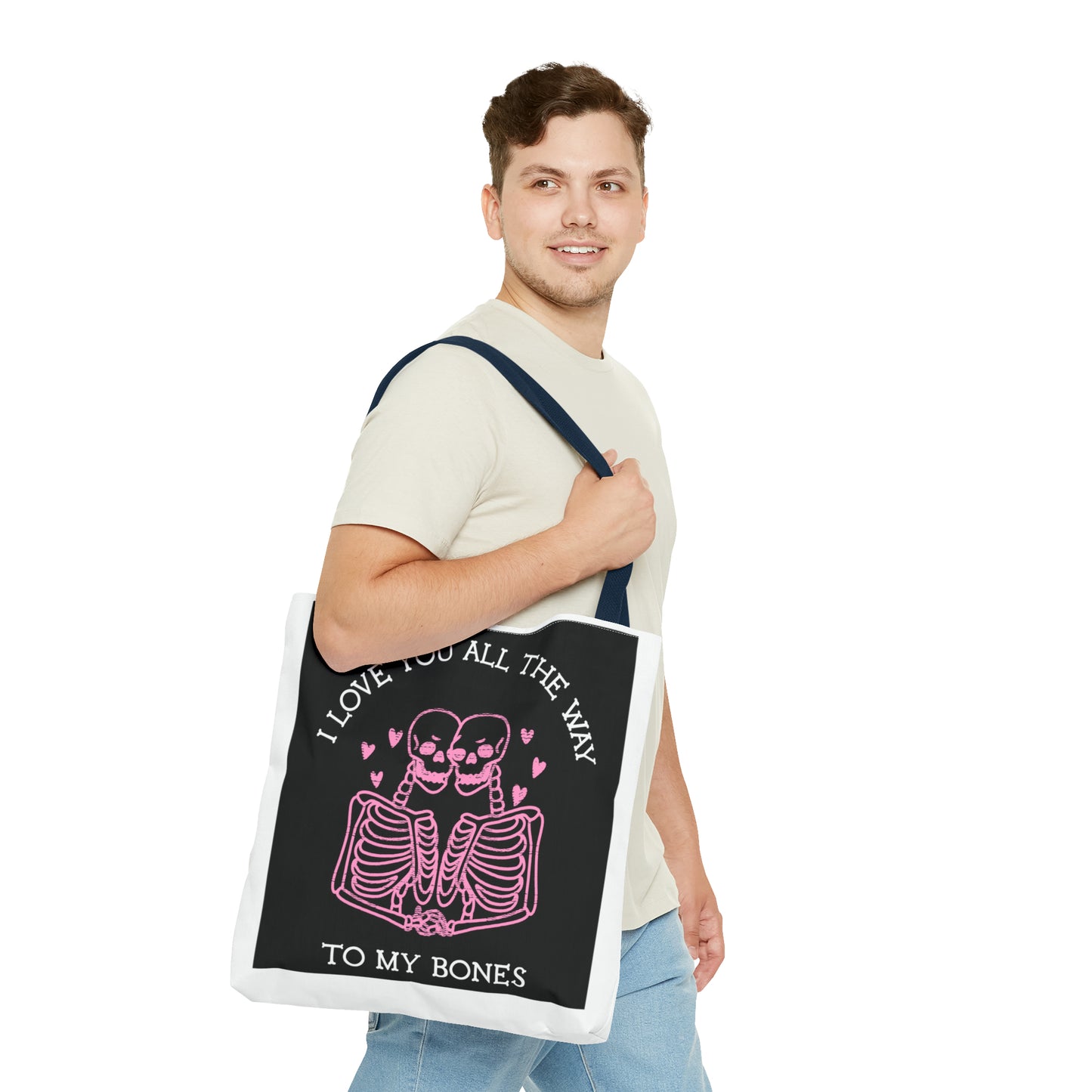 Valentine Skeleton Love Tote Bag (AOP) - Babaccam