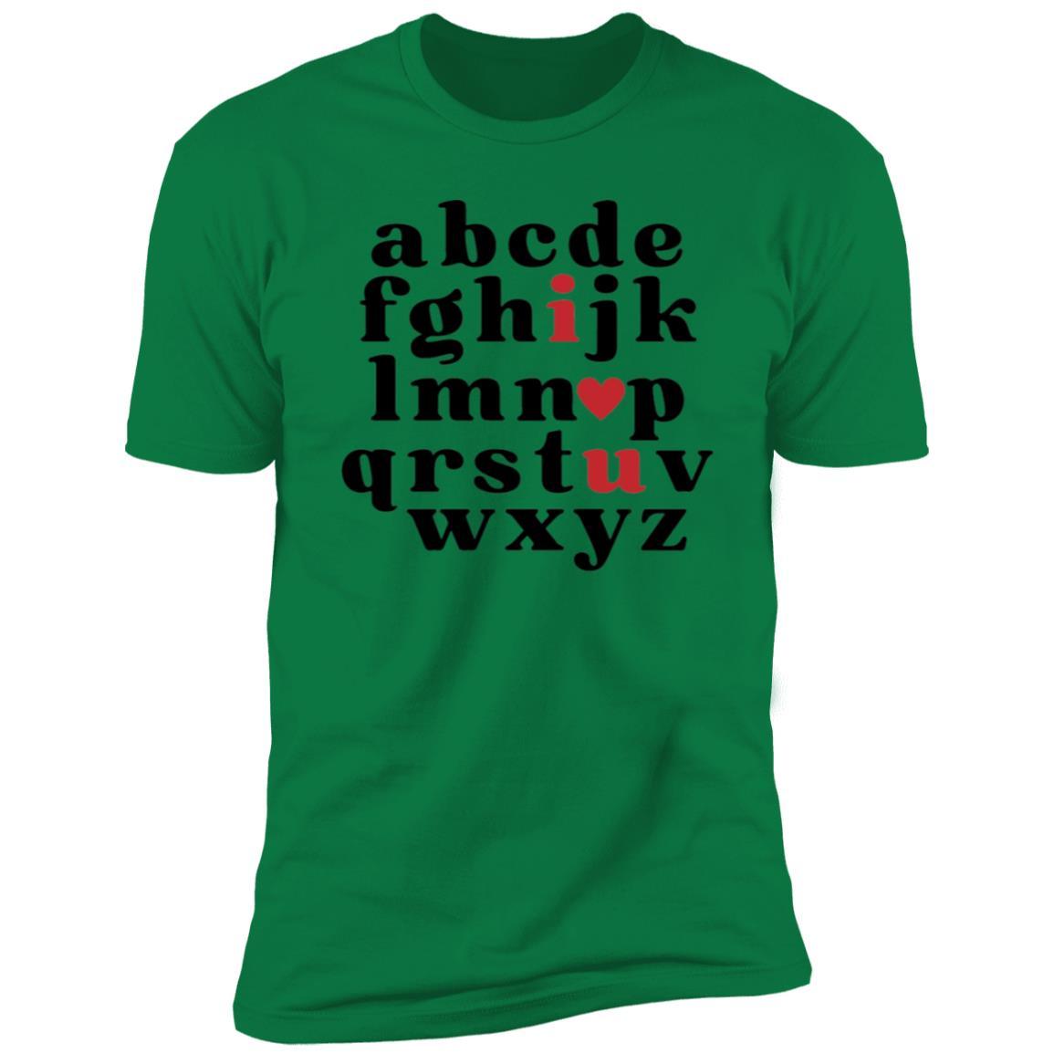 a, b, c, d i love u shirt - Babaccam