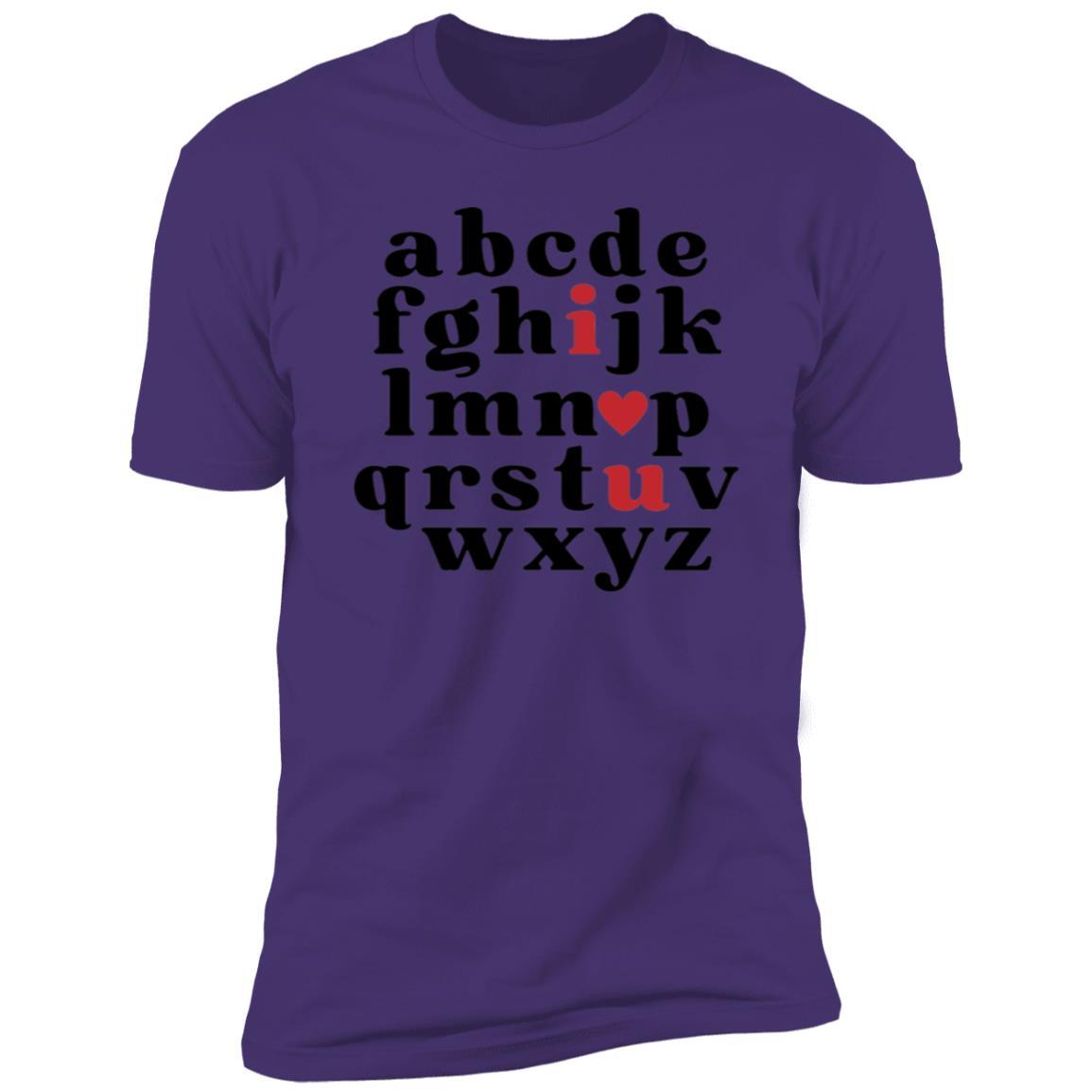 a, b, c, d i love u shirt - Babaccam