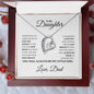 To My Daughter Forever Love Necklace From Dad - Babaccam