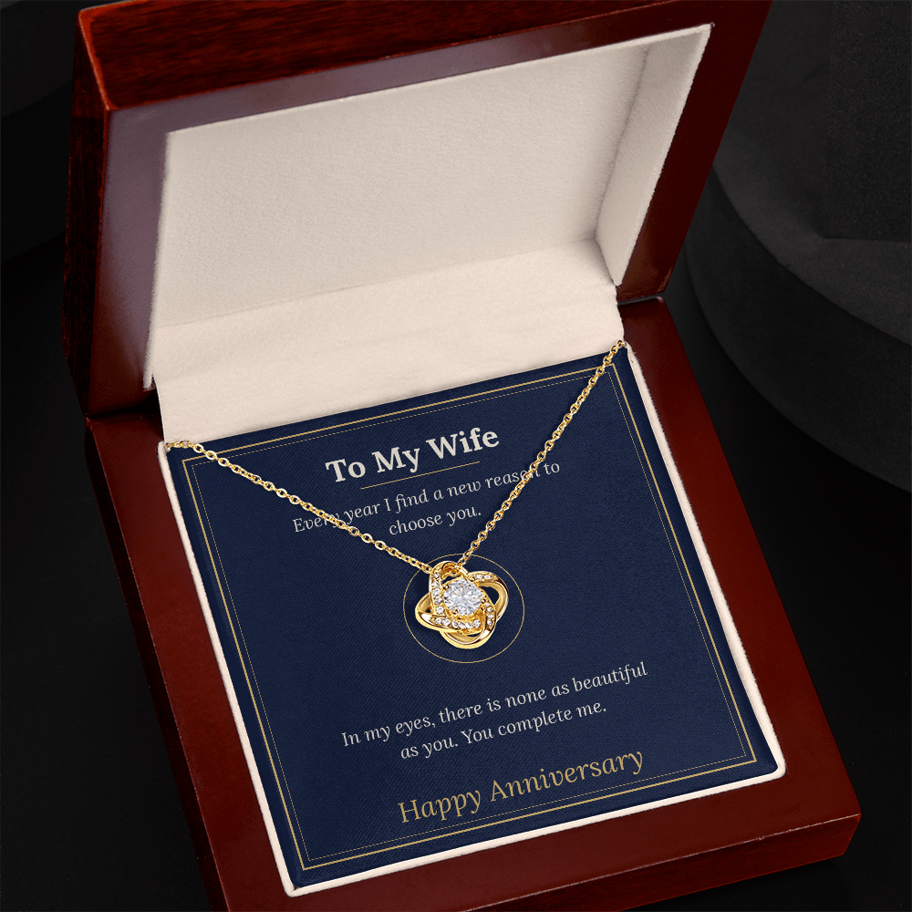 Love Knot Necklace for Wife, Anniversary Gift
