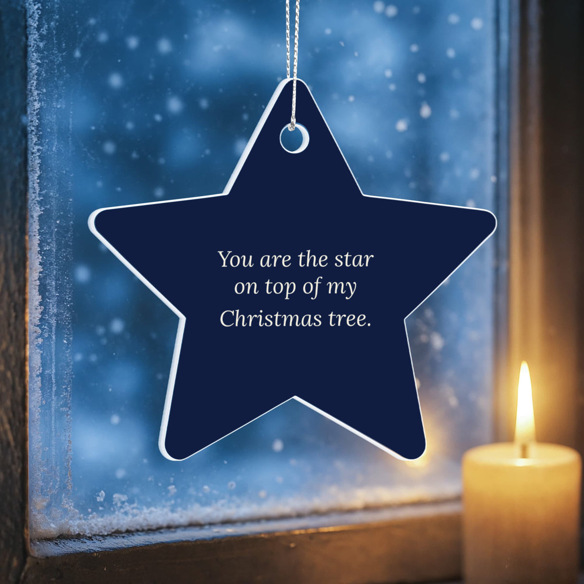 Christmas Star Ornament, Acrylic Keepsake Gift