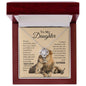 To my daughter father OLD LION Love Knot necklace - Babaccam