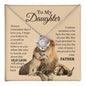 To my daughter father OLD LION Love Knot necklace - Babaccam
