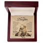 To my daughter father OLD LION Love Knot necklace - Babaccam