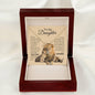 To My Daughter's Old Lion Everlasting DAD Love Necklace - Babaccam