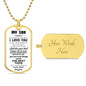 My Son| Do Your Best - Dog Tag Military Chain - Babaccam