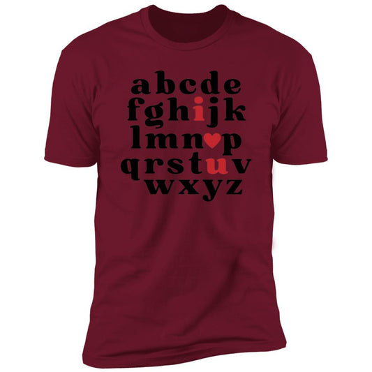 a, b, c, d i love u shirt - Babaccam