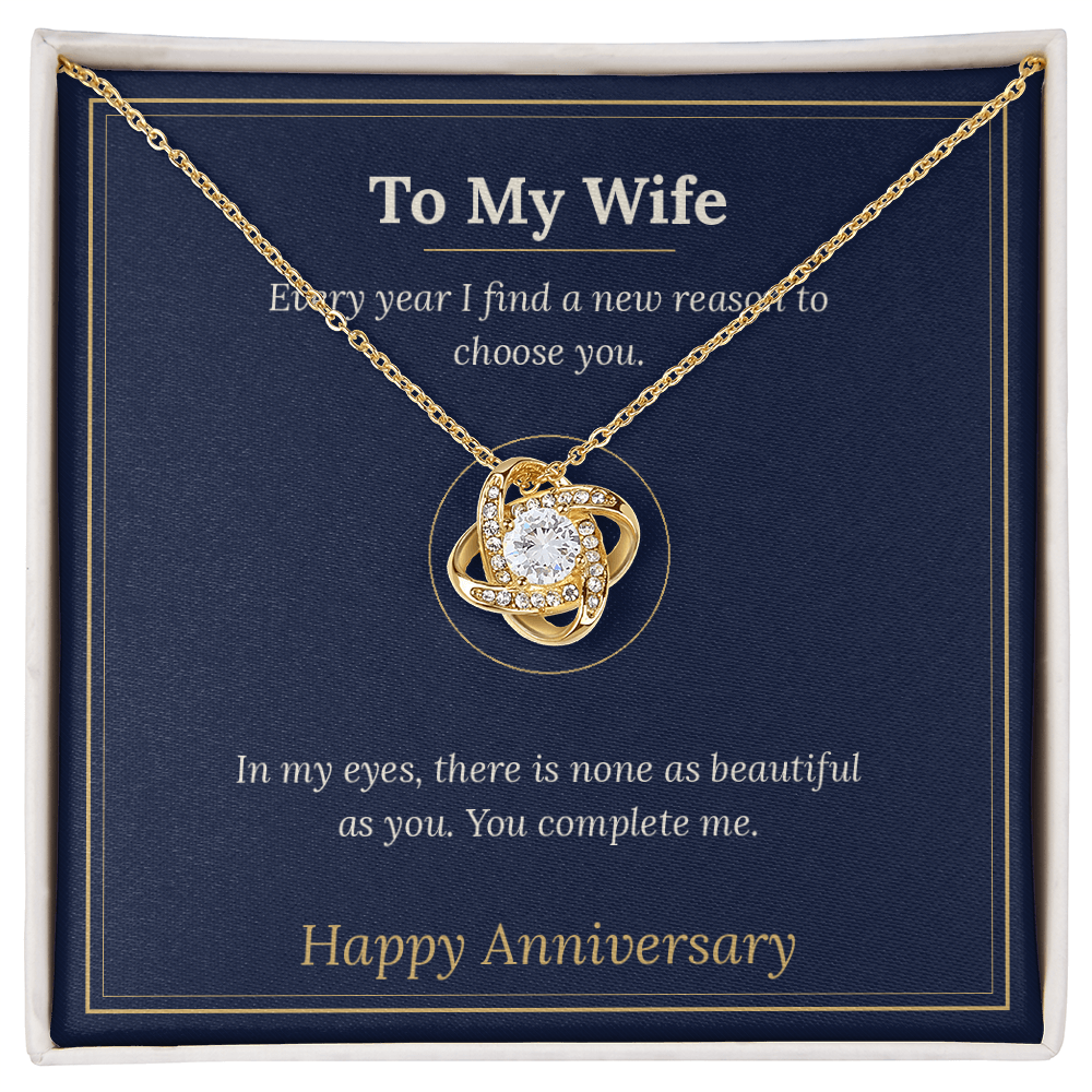Love Knot Necklace for Wife, Anniversary Gift