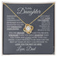 To My Daughter Love Knot Necklace - Babaccam