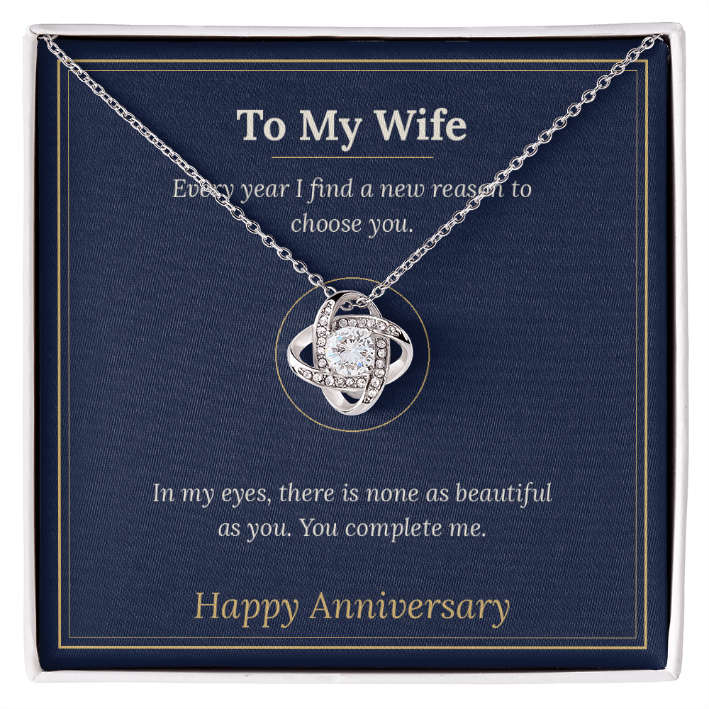 Love Knot Necklace for Wife, Anniversary Gift