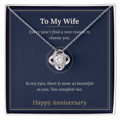 Love Knot Necklace for Wife, Anniversary Gift