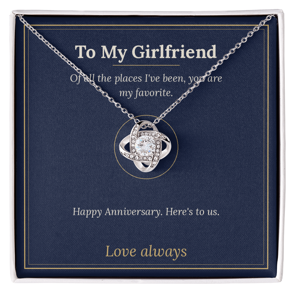 Love Knot Necklace for Girlfriend, Anniversary Gift