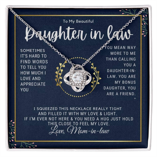 To My Daughter-in-law Love Knot Necklace - Babaccam