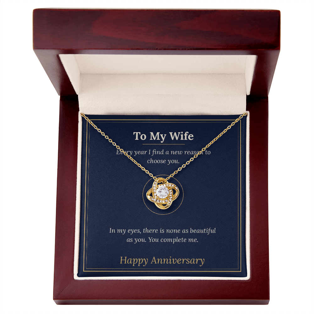 Love Knot Necklace for Wife, Anniversary Gift