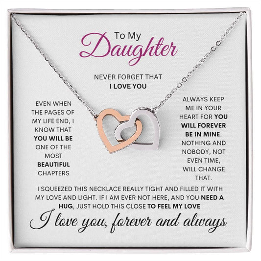 To My Daughter Interlocking Heart Forever Love Christmas Gifts and Gifts for Special Moment - Babaccam