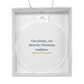Family Christmas Ornament, Clear Acrylic Bulb Keepsake