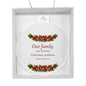 Family Christmas Ornament - Burgundy Floral Clear Acrylic Bulb