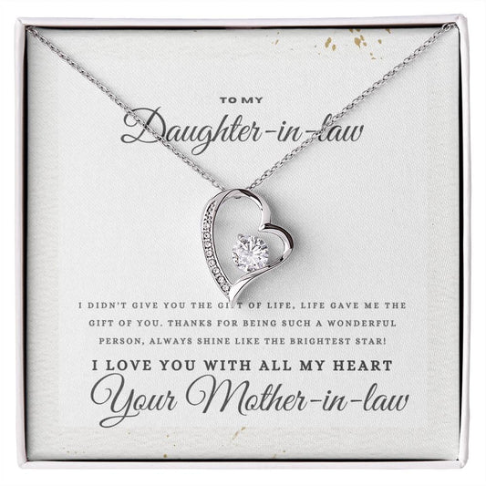 To My Daughter-in-Law Forever Love Necklace - Babaccam