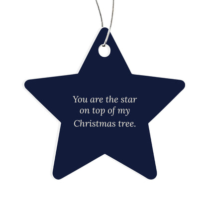 Christmas Star Ornament, Acrylic Keepsake Gift