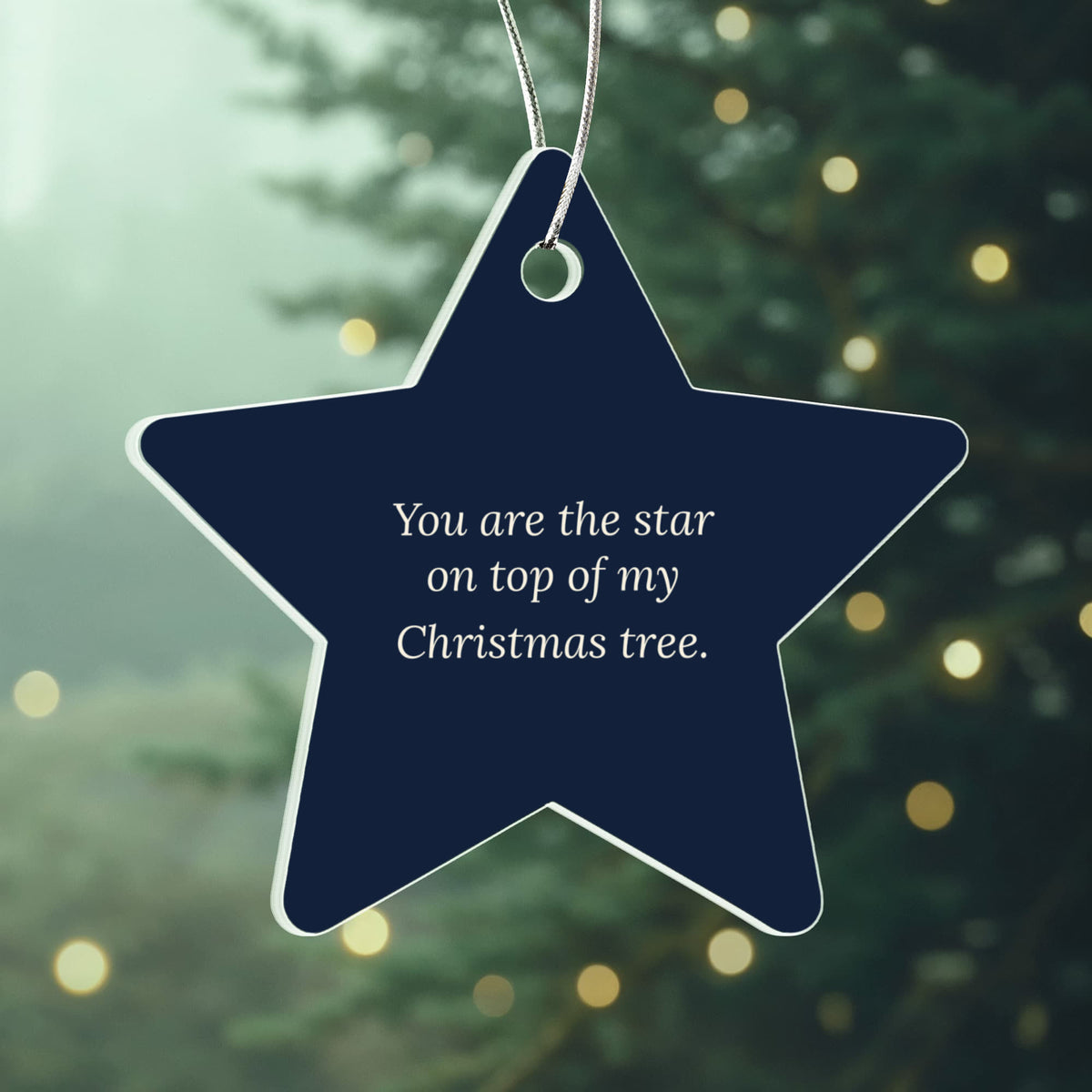 Christmas Star Ornament, Acrylic Keepsake Gift