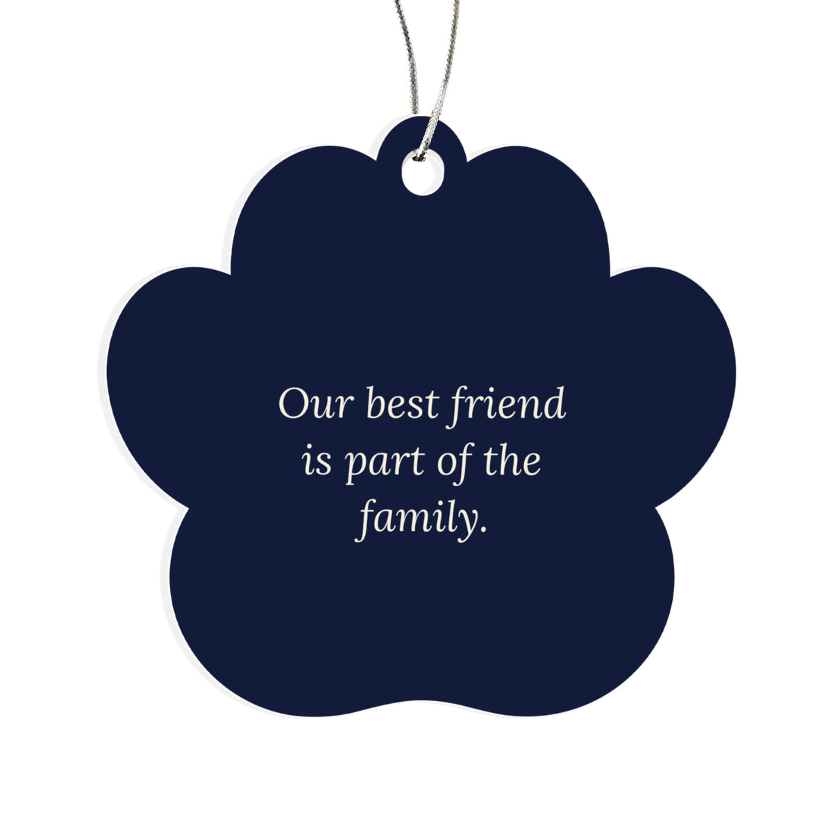Pet Lover Christmas Ornament, Acrylic Paw Keepsake