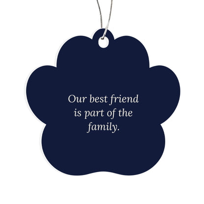 Pet Lover Christmas Ornament, Acrylic Paw Keepsake