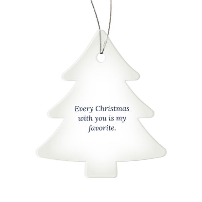 Christmas Tree Ornament, Clear Acrylic Keepsake Gift