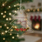 Christmas Tree Ornament - Burgundy Floral Clear Acrylic Keepsake