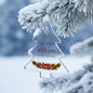Christmas Tree Ornament - Burgundy Floral Clear Acrylic Keepsake