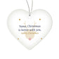 Christmas Ornament for Nana, Clear Acrylic Heart with Reindeer and Stars