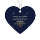 Christmas Ornament for Uncle, Acrylic Heart with Reindeer and Stars