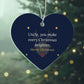 Christmas Ornament for Uncle, Acrylic Heart with Reindeer and Stars