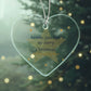 Christmas Ornament for Auntie, Clear Acrylic Heart with Stars