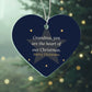 Christmas Ornament for Grandma, Acrylic Heart with Stars