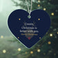 Christmas Ornament for Cousin, Acrylic Heart with Reindeer and Stars