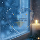 Christmas Ornament for Nana, Clear Acrylic Heart with Reindeer and Stars