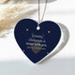 Christmas Ornament for Cousin, Acrylic Heart with Reindeer and Stars