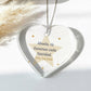 Christmas Ornament for Abuela, Clear Acrylic Heart with Stars
