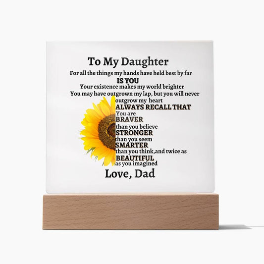 To My Daughter Acrylic design from Dad - Babaccam