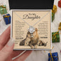 To my daughter father OLD LION Love Knot necklace - Babaccam